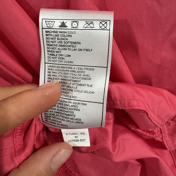 Nike Jacket Women's Medium Pink Full Zip Windbreaker Running Reflective Pockets - Picture 8 of 8